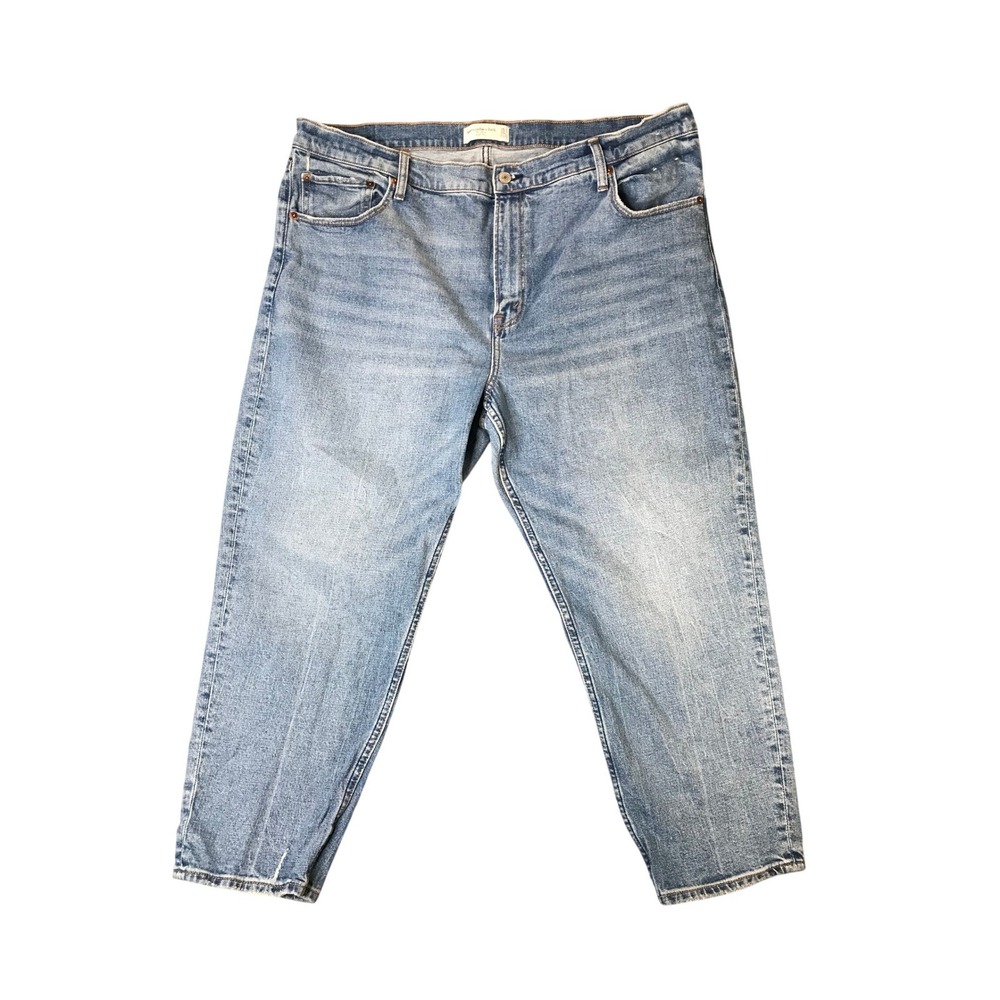 Abercrombie & Fitch Jeans Women 35/20s Light Wash Mom High Rise Tapered Denim